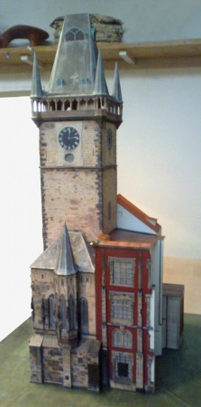 Old town hall, Prague (team work, 125x45x40cm)